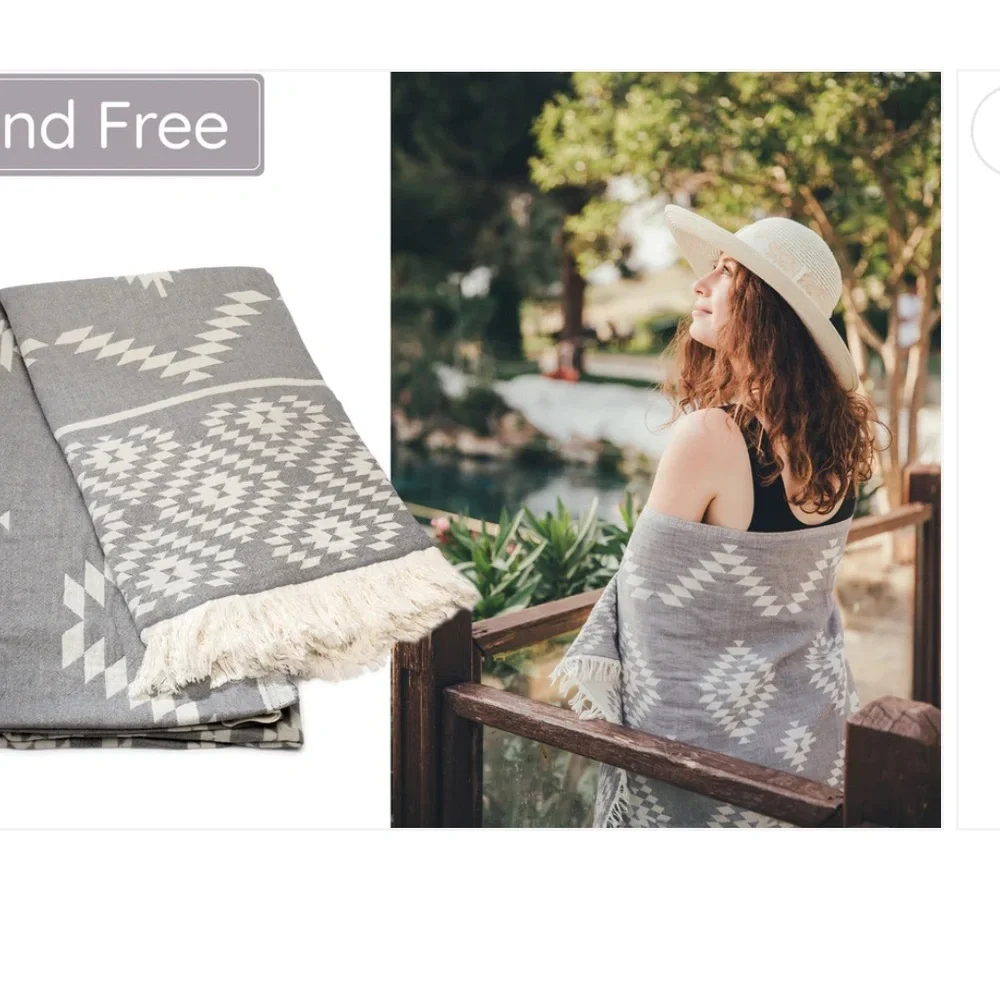 Mebien Turkish Beach Towel (35”x67”) - set of 2